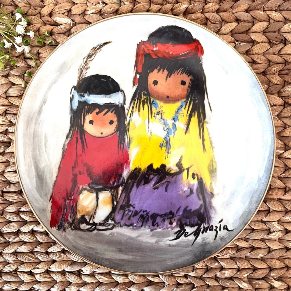 Ted De Grazia 'Wondering ' Porcelain Plate Children Series Limited Edition 1983